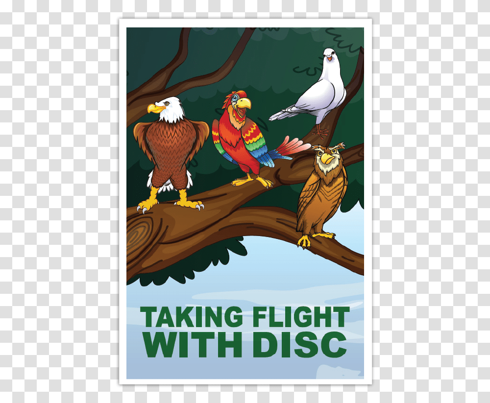 Taking Flight With Disc Illustration, Eagle, Bird, Animal, Chicken Transparent Png
