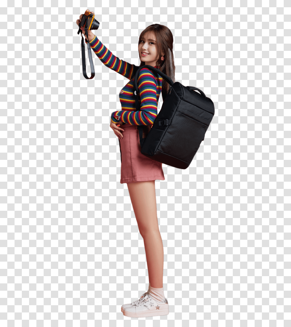 Taking Selfie Girl, Person, Human, Bag Transparent Png
