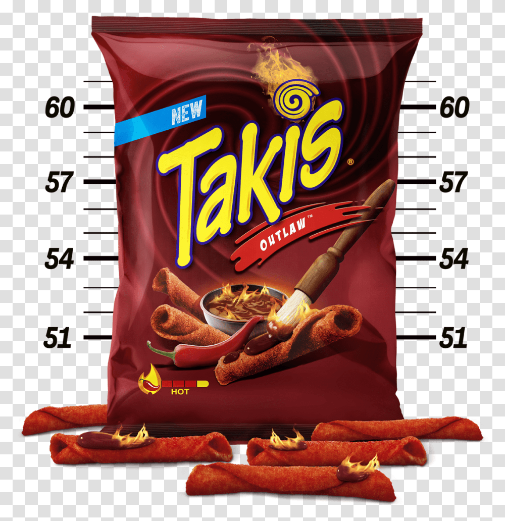 Takis Bag Outlaw Flavor Takis Fuego, Food, Hot Dog, Sweets, Confectionery Transparent Png