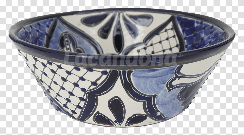 Talavera Pozolero Dish Blue And White Porcelain, Bowl, Buckle, Meal, Food Transparent Png