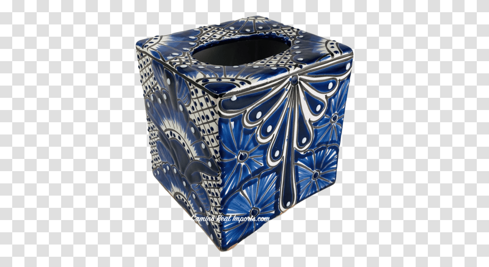 Talavera Tissue Box Cover Ttb001 Box, Furniture, Ottoman, Jar Transparent Png