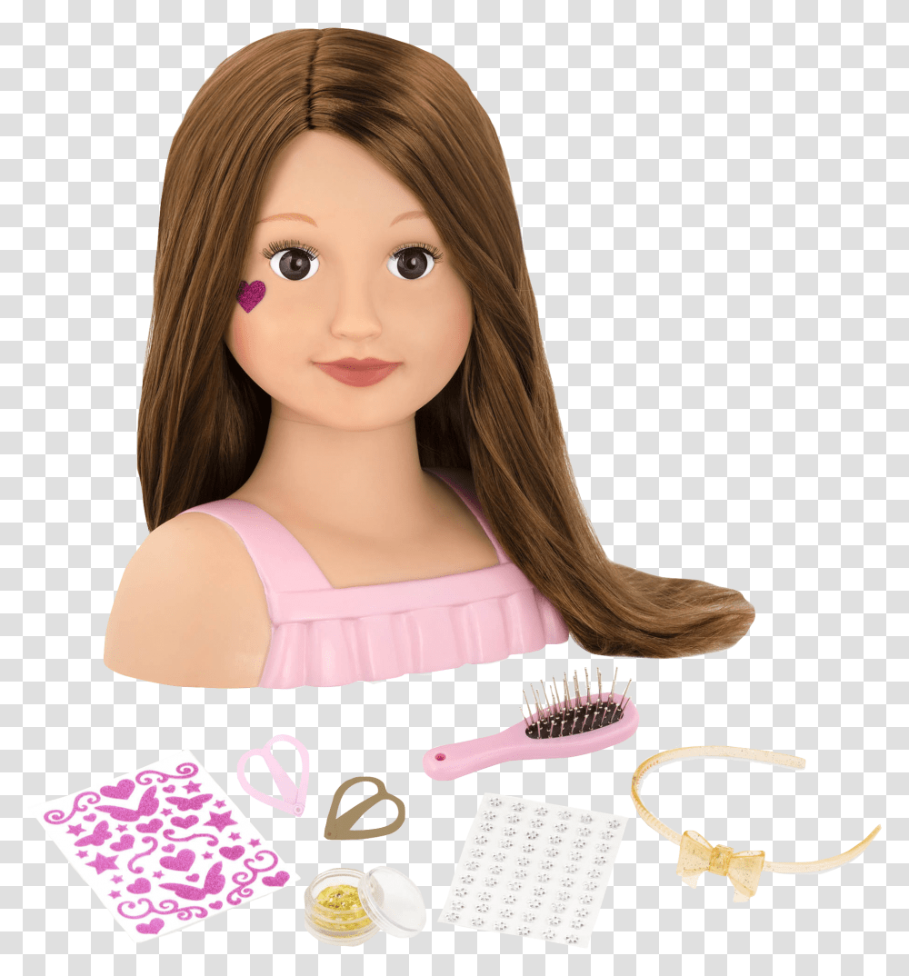Talia Doll Head Hairstyles Styling Our Generation Head Styling Doll, Toy, Person, Human Transparent Png