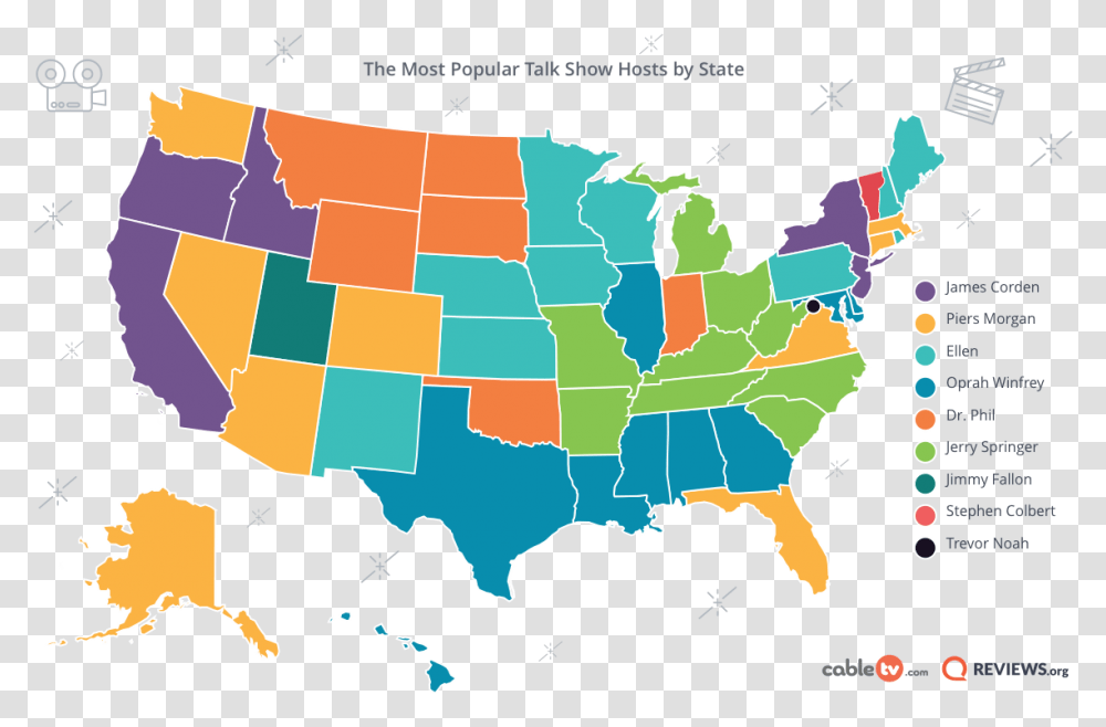 Talk Show Host Map United States North And South, Plot, Diagram, Atlas, Vegetation Transparent Png