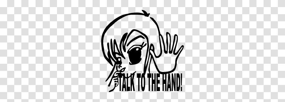 Talk To The Hand Vinyl Lettering Sticker, Label, Drawing Transparent Png