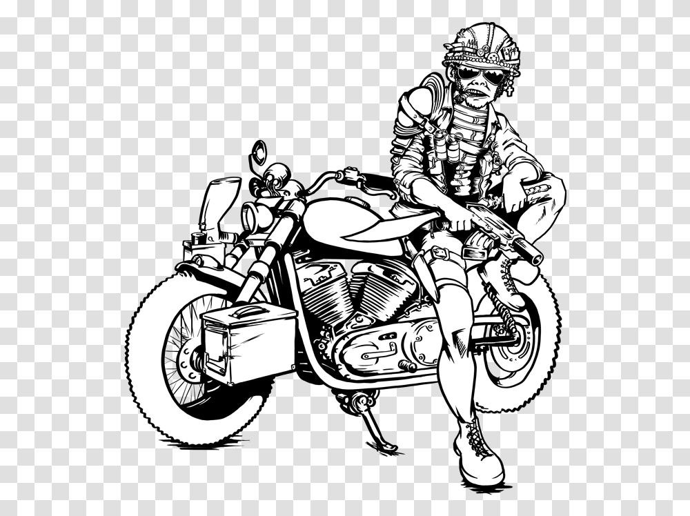Talk & Draw - Blogs Videos And Podcasts Cory Kerr Art Icon 4 Horsemen, Motorcycle, Vehicle, Transportation, Person Transparent Png