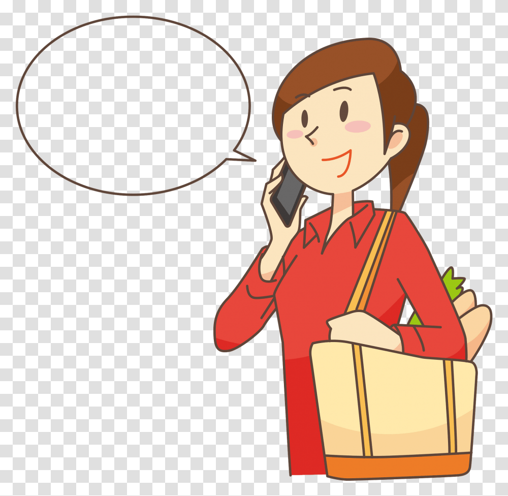 Talking Girl Talking In The Phone Clipart, Clothing, Apparel, Robe, Fashion Transparent Png
