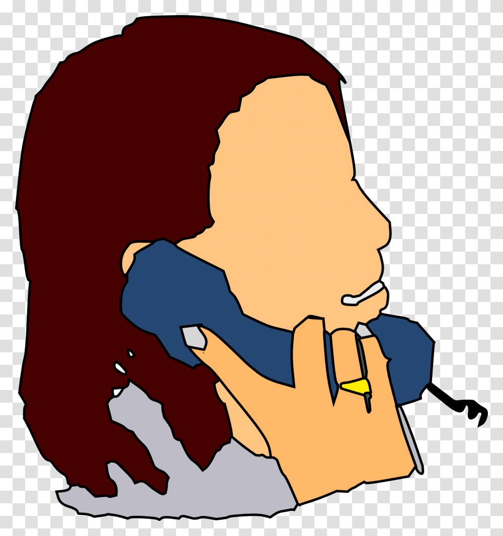 Talking In The Phone Clip Art Vector Clip Art Talk On Phone Clipart, Person Transparent Png