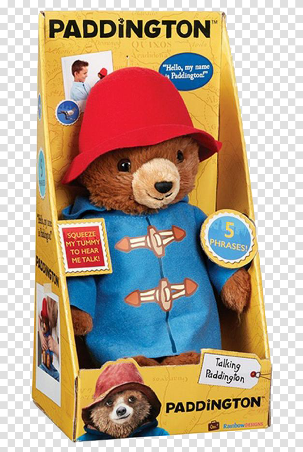 Talking Paddington The Bear Soft Toy 0 Paddington Bear Movie Toy, Person, Human, Teddy Bear Transparent Png