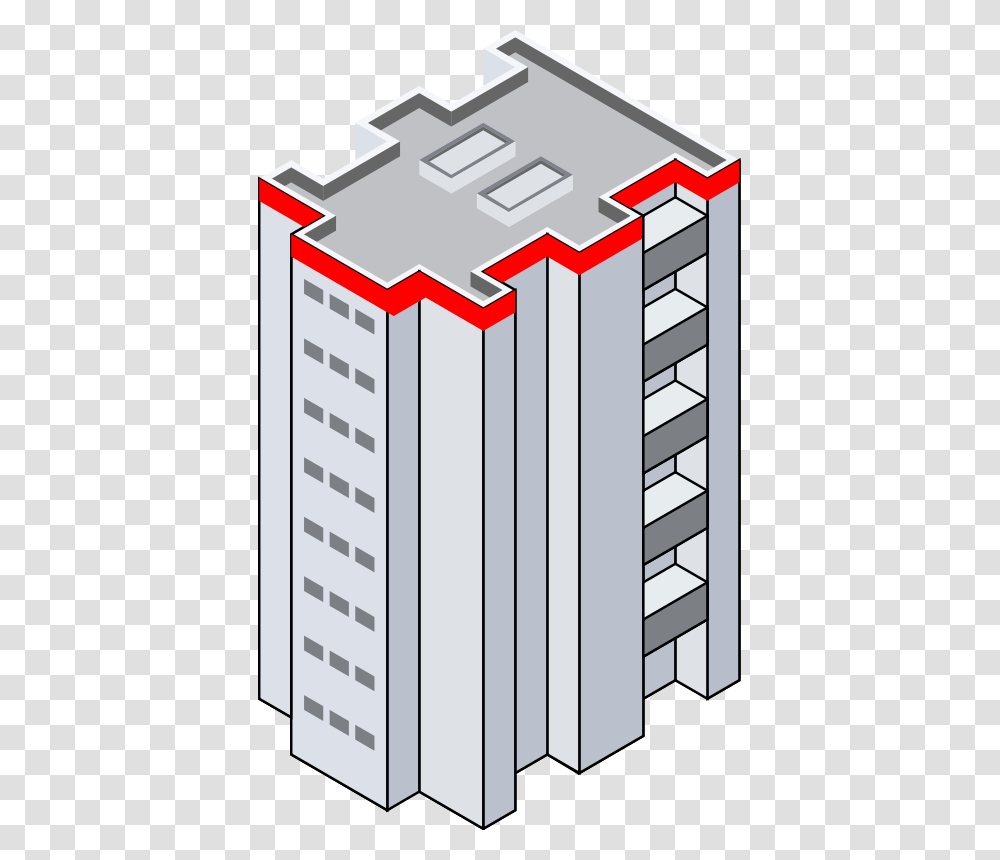 Tall Building Clip Art, Cross, Gray, High Rise Transparent Png