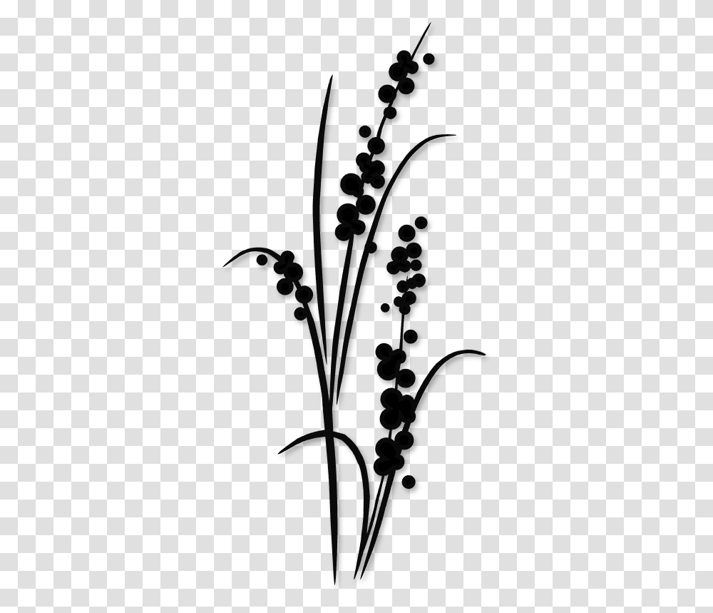 Tall Flowers Silhouette, Floral Design, Pattern Transparent Png