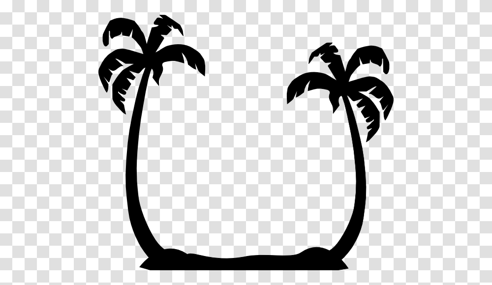 Tall Palm Trees Clip Art, Stencil, Silhouette, Plant Transparent Png