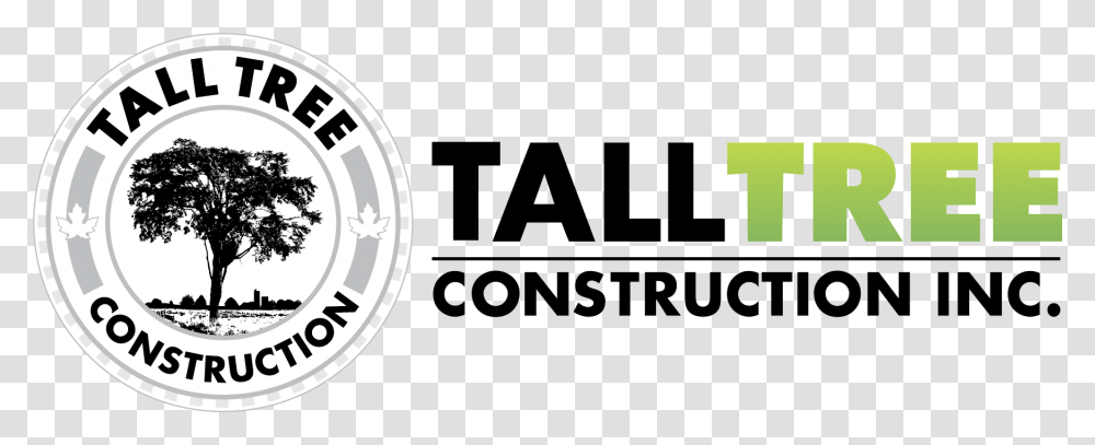 Tall Tree Construction Logo Circle, Label, Sticker Transparent Png