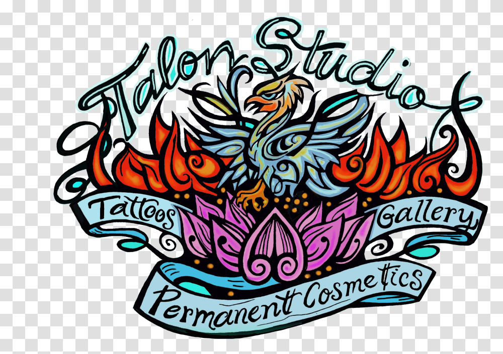 Talon Studio Tattoo Graphic Design, Label, Graffiti Transparent Png