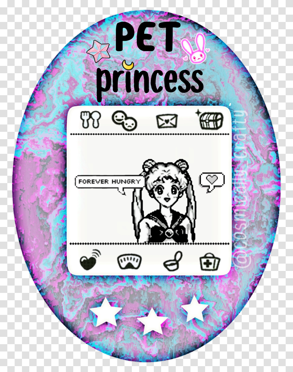 Tamagotchi Sailormoon Pixel Kawaii Art Circle, Text, Purple, Astronomy, Outer Space Transparent Png