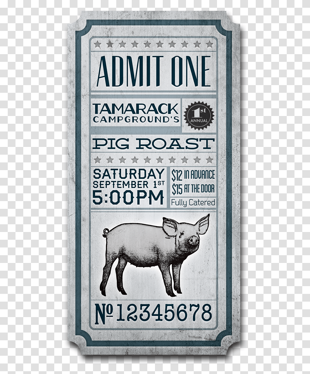 Tamarack Is A Privately Owned Campground Where My Family Domestic Pig, Mammal, Animal, Hog, Boar Transparent Png