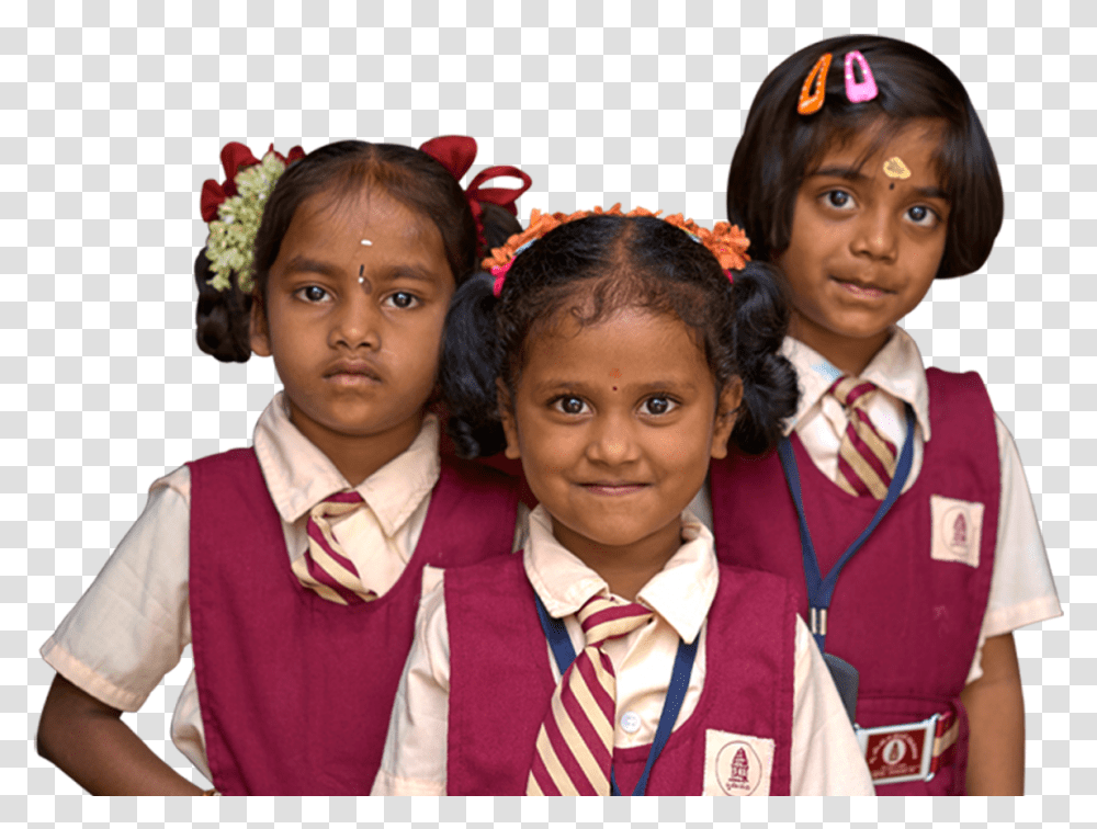 Tamilnadu School, Person, Tie, Face, Female Transparent Png
