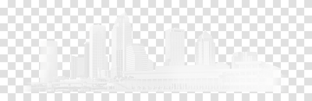Tampa Bay Skyline White, Building, Architecture, Pillar, Mansion Transparent Png