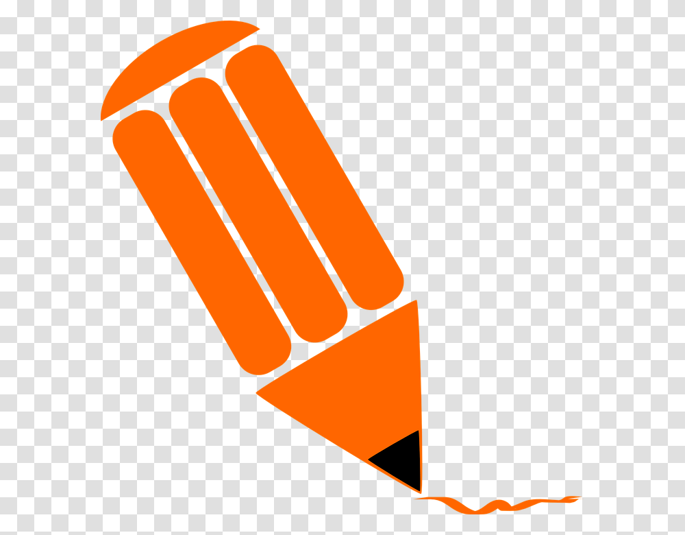 Tan Crayon Clipart Orange Pencil Clip Art, Dynamite, Bomb, Weapon, Weaponry Transparent Png