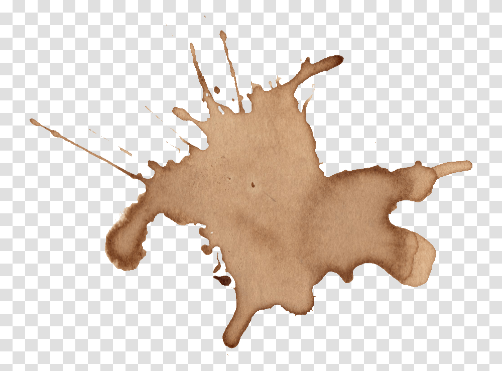 Tan Watercolor Splash Watercolor Coffee Stain, Finger, Food, Text Transparent Png