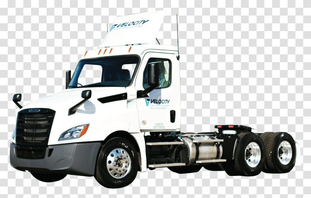 Tandem Axle Day Cab Tractor Trailer Truck, Vehicle, Transportation, Wheel, Machine Transparent Png