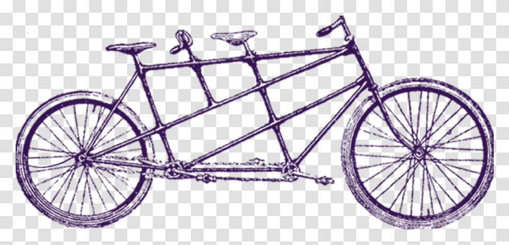 Tandem Bike Clipart Download Tandem Bicycle Clip Art, Vehicle, Transportation, Wheel, Machine Transparent Png