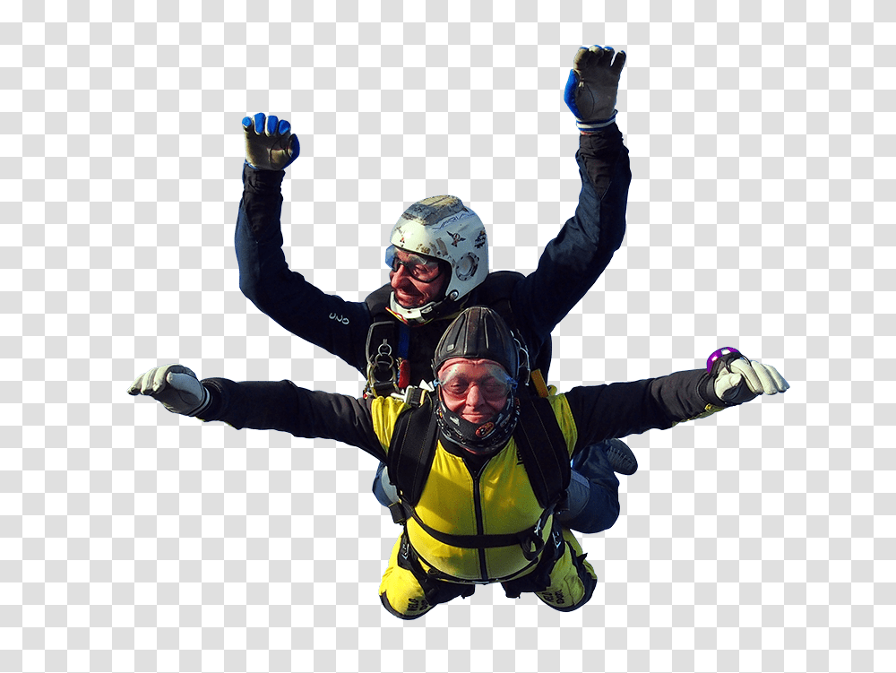 Tandem Parachute Jumpers, Helmet, Adventure, Leisure Activities Transparent Png