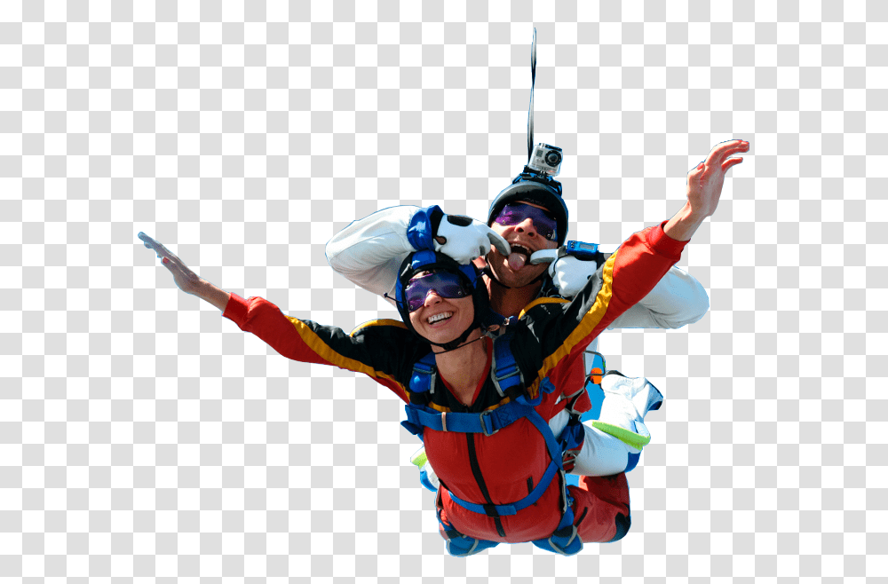Tandem Skydiving Skydiver, Adventure, Leisure Activities, Helmet Transparent Png