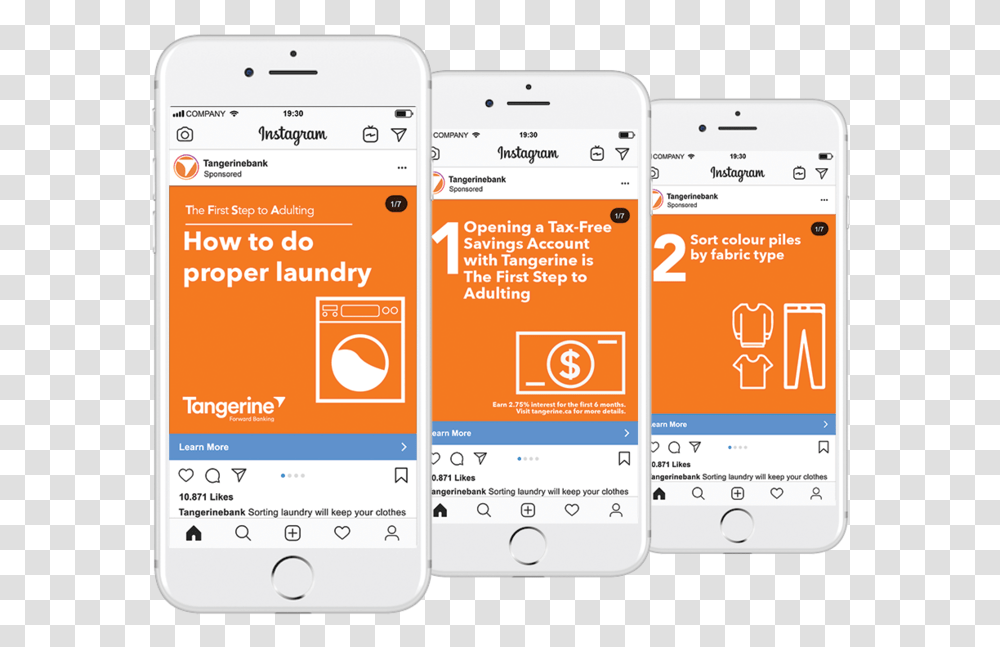 Tangerine Insta Mockup, Mobile Phone, Electronics, Cell Phone Transparent Png