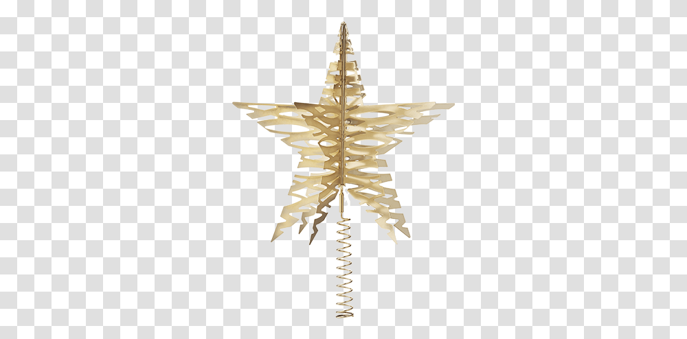 Tangle Christmas Tree Top Star Museu Do Amanh, Plant, Cross, Symbol, Fern Transparent Png