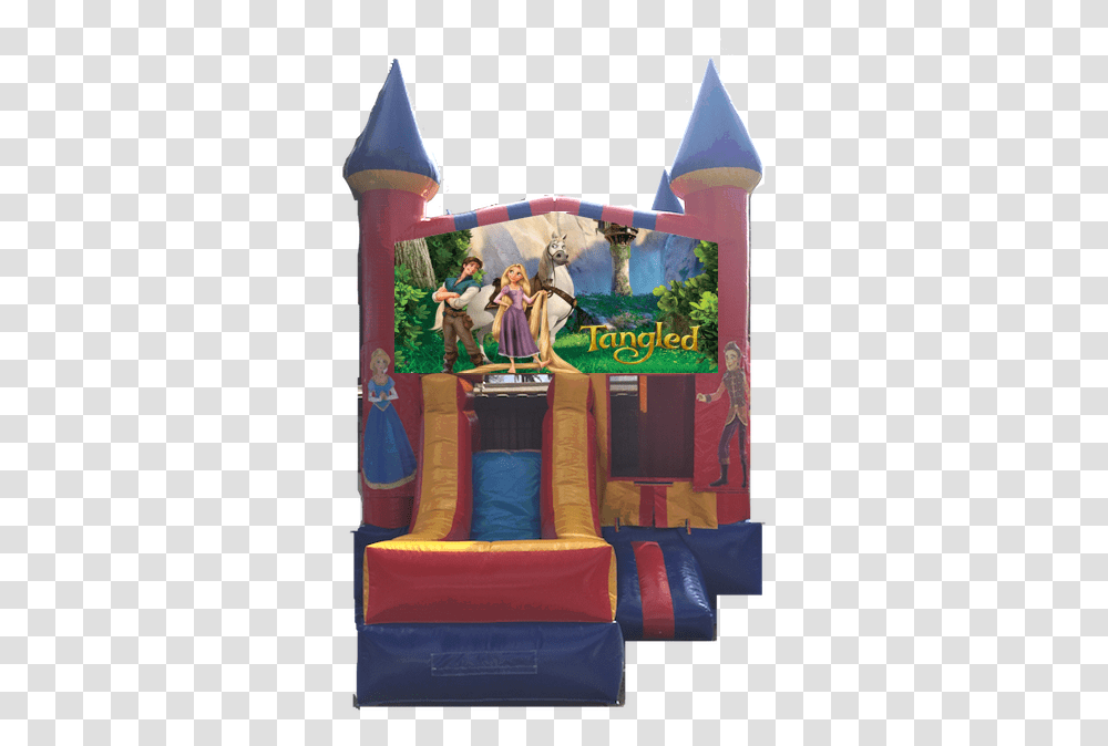 Tangled, Person, Human, Inflatable, Slide Transparent Png