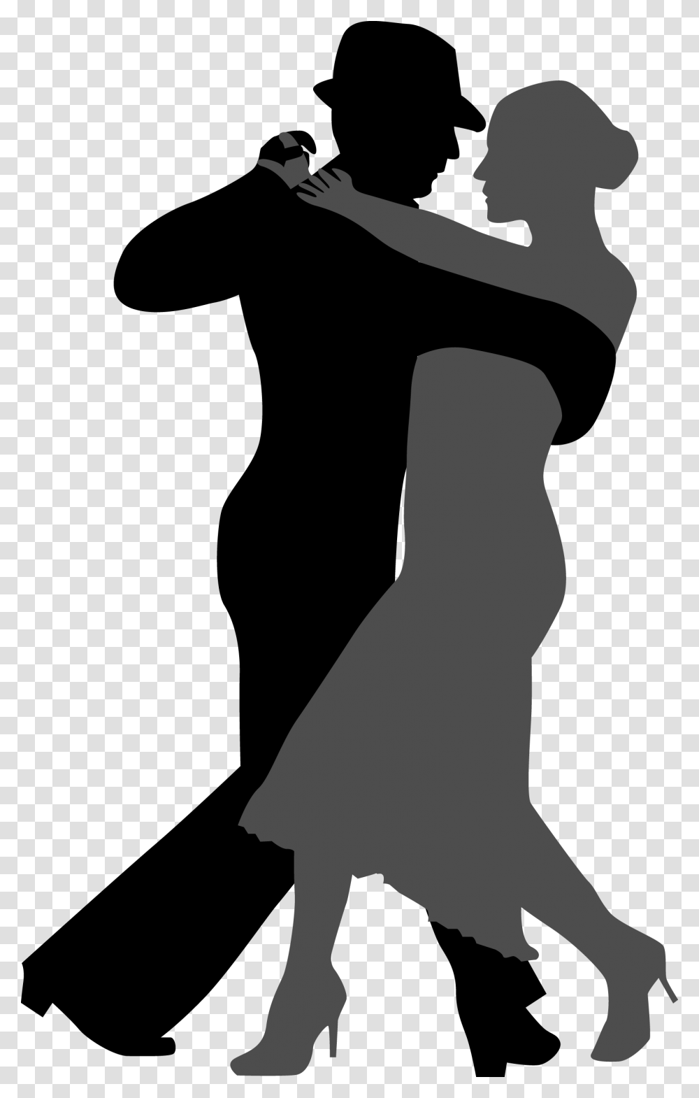 Tango Ballroom Silhouette Two Two People Dancing Silhouette, Person, Kneeling, Photography, Arm Transparent Png