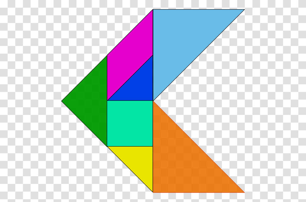 Tangram Arrow Or Chevron, Triangle, Label Transparent Png