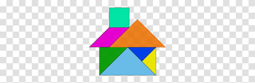 Tangram House Blocks Clip Art, Triangle, Rug, Diagram Transparent Png