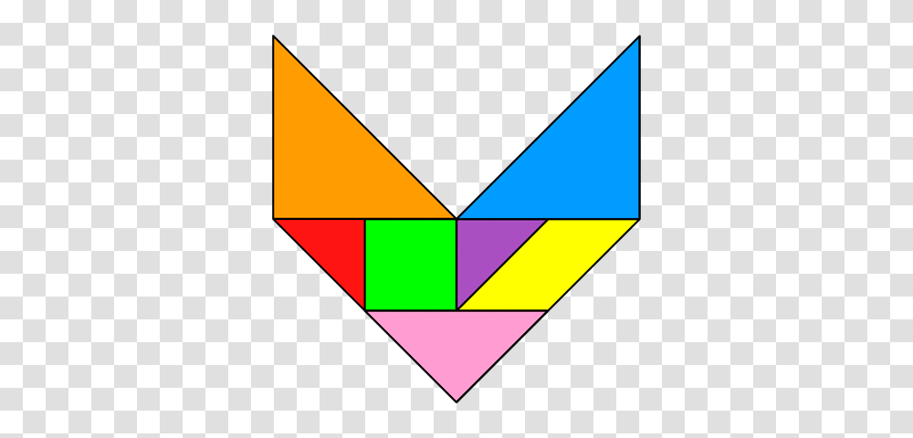 Tangram Letter V, Triangle, Pattern Transparent Png