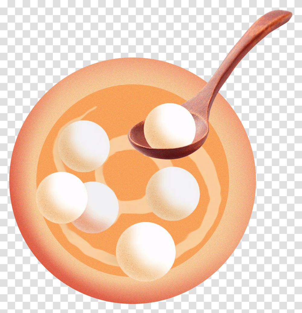 Tangyuan, Food, Egg, Spoon, Cutlery Transparent Png
