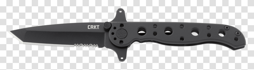 Tanto Black With Triple Point Serrations Stainless Utility Knife, Blade, Weapon, Weaponry, Gun Transparent Png