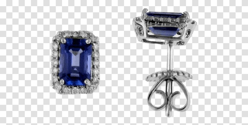 Tanzanite And Diamond Earrings Set In 14k White Gold Earrings, Sapphire, Gemstone, Jewelry, Accessories Transparent Png