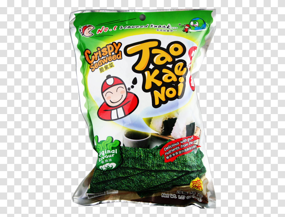 Tao Kae Noi Crispy Seaweed Original, Food, Plant Transparent Png