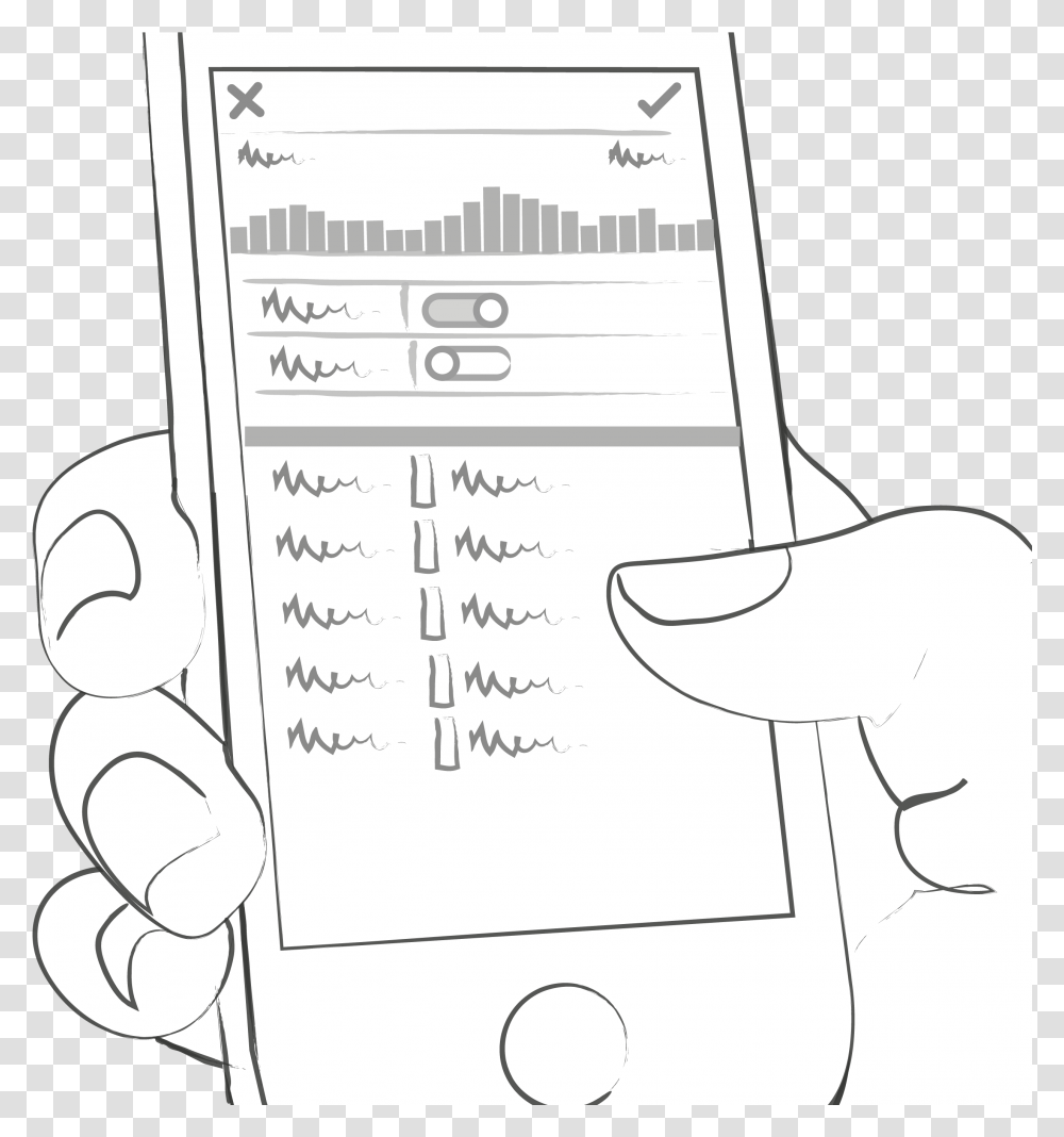 Tap The Green Check Mark To Save Your Basal Rates Or Cartoon, Page, Handwriting, Diary Transparent Png