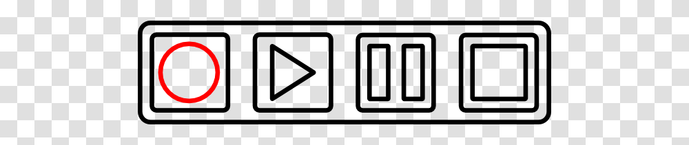 Tape Deck Control Buttons Outline Clip Art Free Vector, Logo, Trademark, Number Transparent Png
