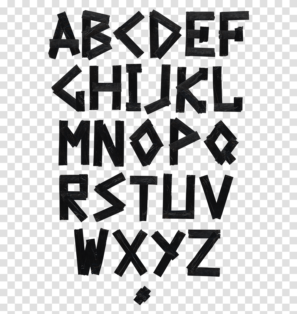 Tape Font, Alphabet, Word Transparent Png