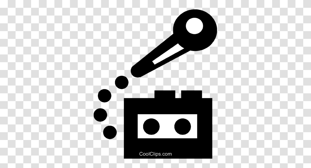Tape Recorder And Microphone Royalty Free Vector Clip Art, Electronics, Whistle Transparent Png