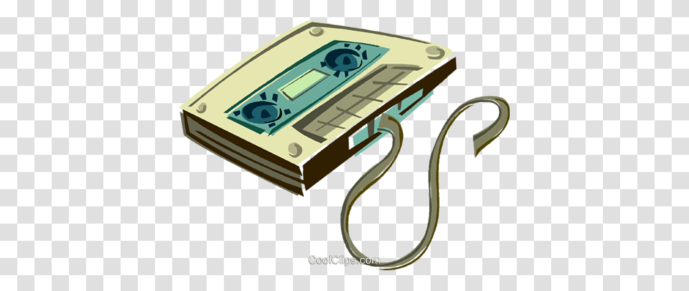 Tape Tape Cassette Royalty Free Vector Clip Art Illustration, Electronics, Tape Player, Cassette Player Transparent Png