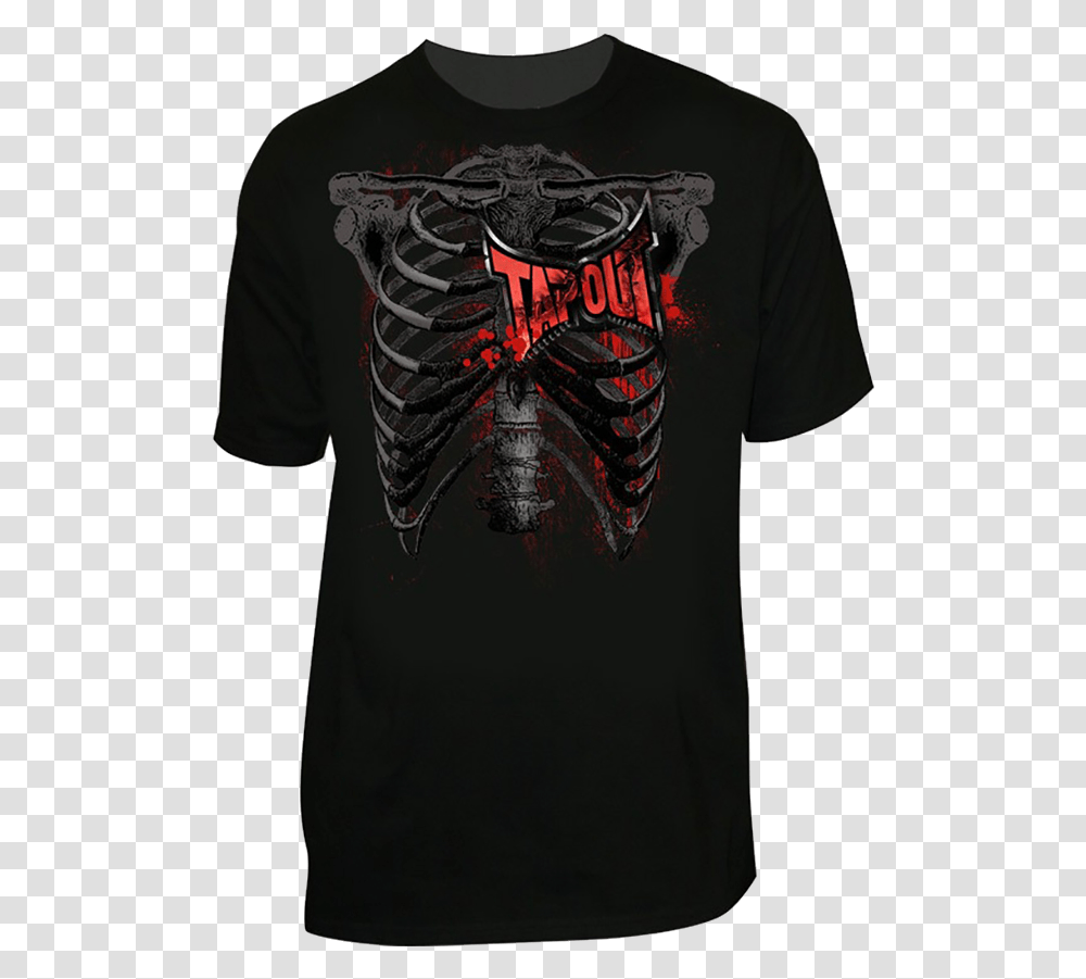 Tapout T Shirt Rib Cage Active Shirt, Apparel, T-Shirt, Tattoo Transparent Png