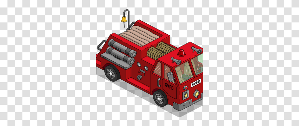 Tapped Out Springfield Fire Engine Simpsons, Fire Truck, Vehicle, Transportation, Fire Department Transparent Png