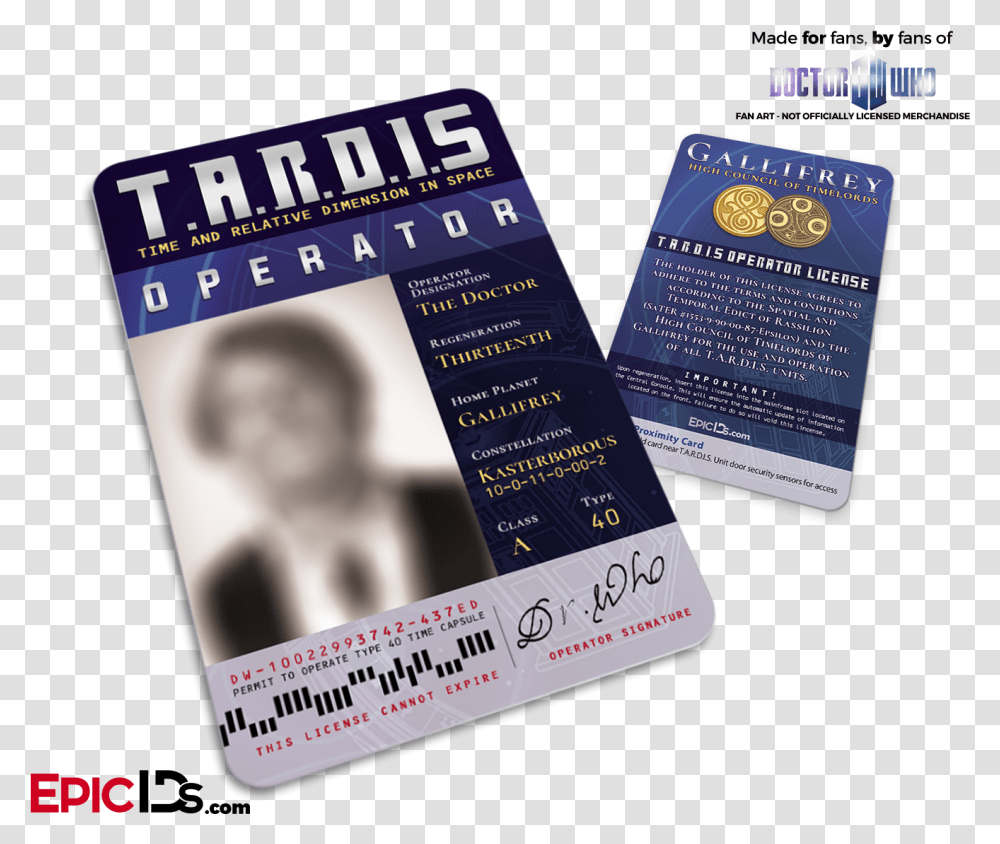 Tardis Doctor Who Doctor Who Logo 2010, Id Cards, Document, Driving License Transparent Png