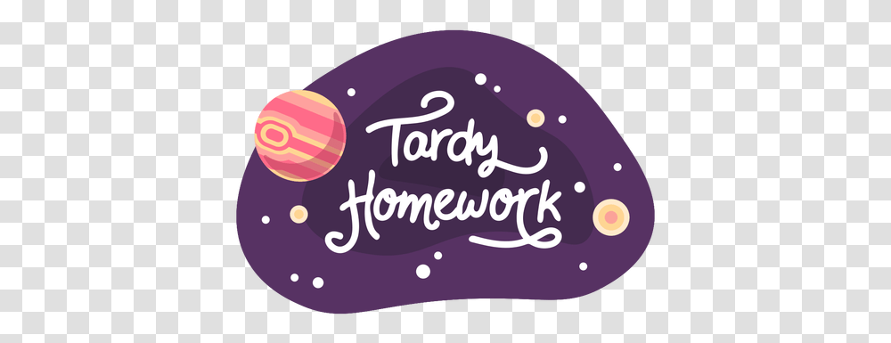 Tardy Homework Space Sticker Icon & Svg Easter, Clothing, Label, Text, Birthday Cake Transparent Png