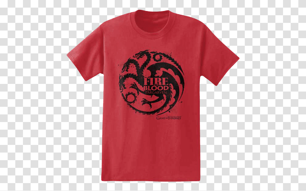 Targaryen Fire And Blood T Shirt Game Of Thrones Targaryen Logo, Apparel, T-Shirt, Sunrise Transparent Png