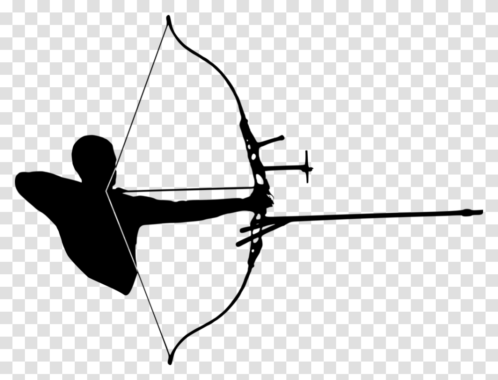 Target Archery Bow And Arrow Recurve Bow Bowhunting Free, Gray, World Of Warcraft Transparent Png
