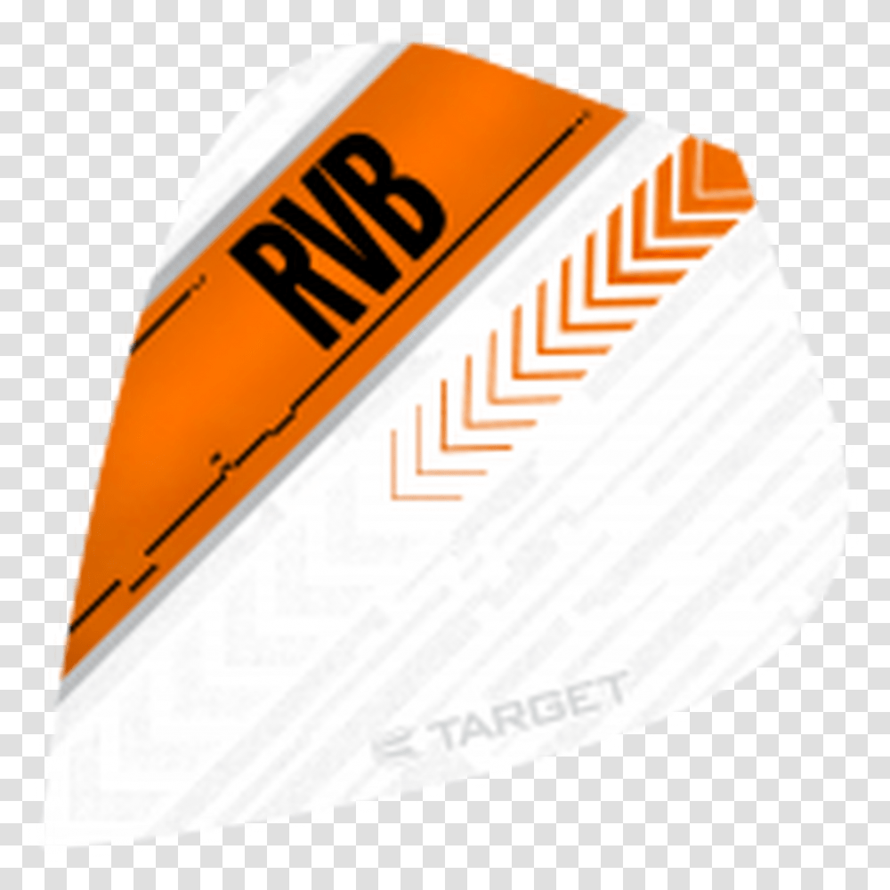 Target Rvb Vision Ultra White Orange Kite Dart Flights Horizontal, Plectrum Transparent Png